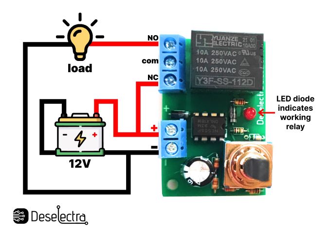 Cyclic timer switch time relay kit 10A with 2 set times